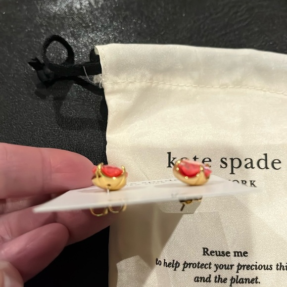 kate spade Pop Of Joy 10mm Coral Flower Studs/NWT - Picture 7 of 10